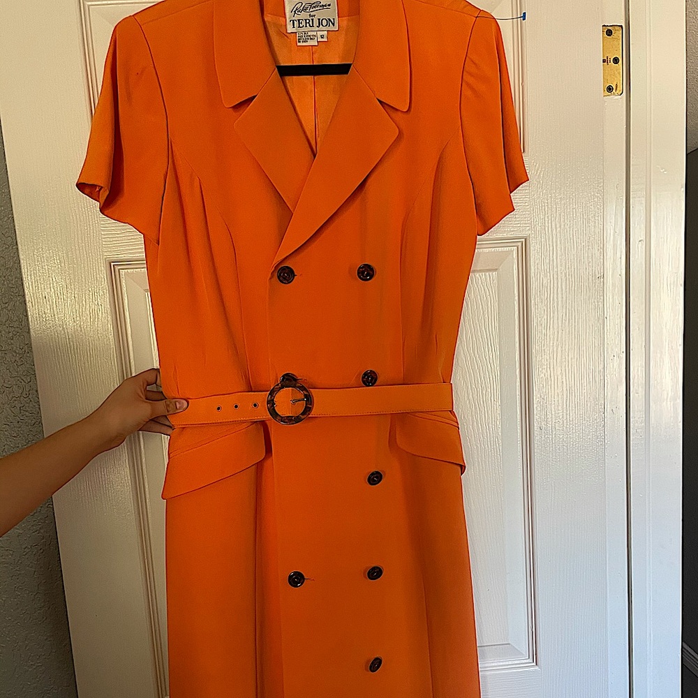 Rickie Freeman  double-breasted Blazer Silk Dress